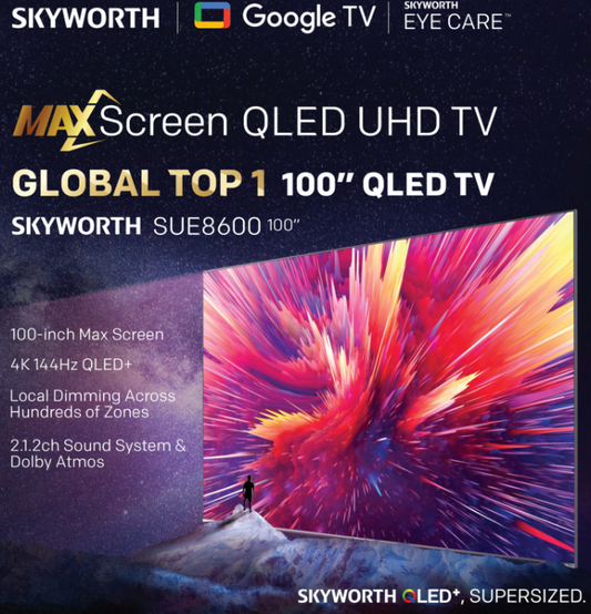 SKYWORTH 100" QLED TV 100SUE8600