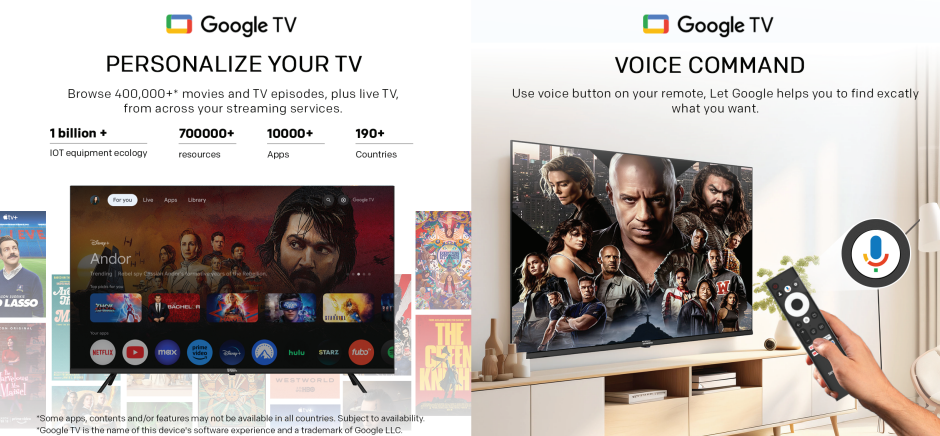 SKYWORTH 75" QLED+ EYE CARE SERIES GOOGLE TV 75SUE8100