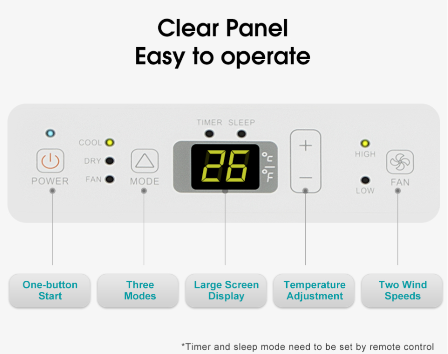 HISENSE AP09KVG 1.0HP R32 PORTABLE AIR COND