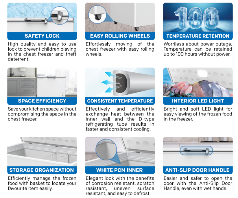 SKYWORTH CHEST FREEZER BD-500