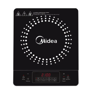 MIDEA 2100W FULL GLASS TOUCH CONTROL INDUCTION COOKER C21-RT2120