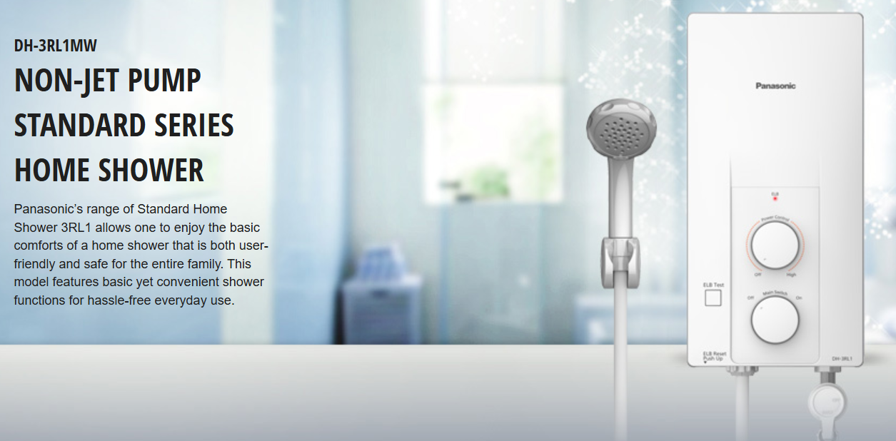 PANASONIC NON PUMP STANDARD SERIES HOME SHOWER DH-3RL1MW