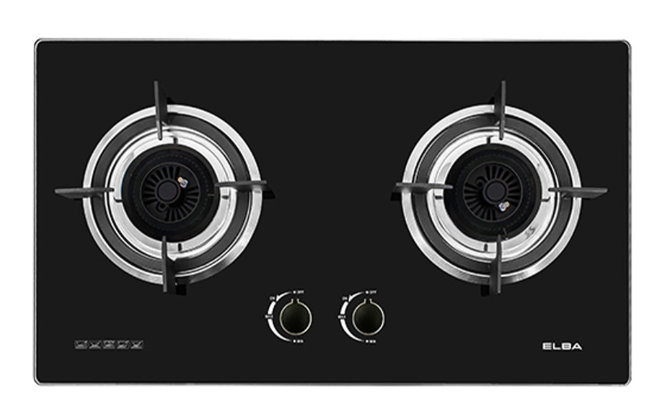 ELBA BUILT-IN 2 BURNER GLASS STOVE EGH-M8442G(BK) (4.8kW)