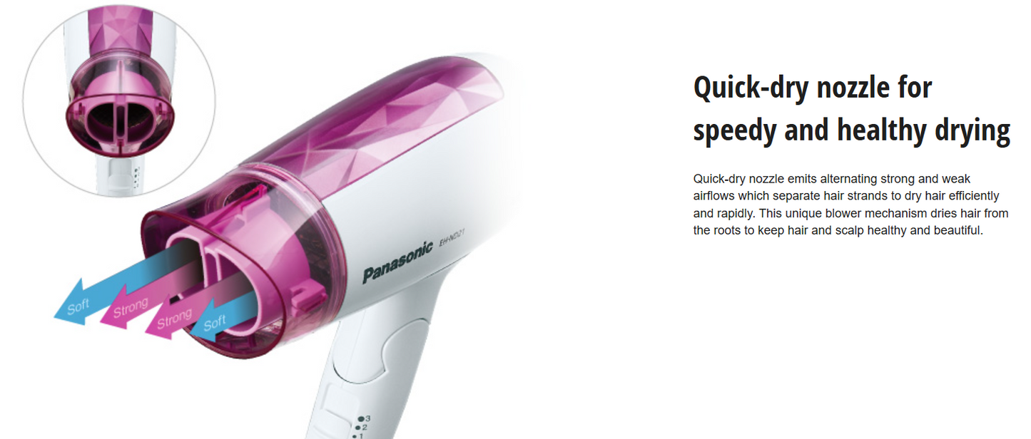 PANASONIC HAIR DRYER  EH-ND21-P655