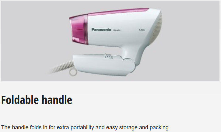 PANASONIC HAIR DRYER  EH-ND21-P655