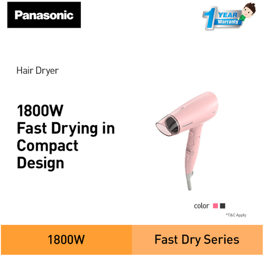 PANASONIC 1800W FAST DRY HAIR DRYER EH-ND37-K655/P655