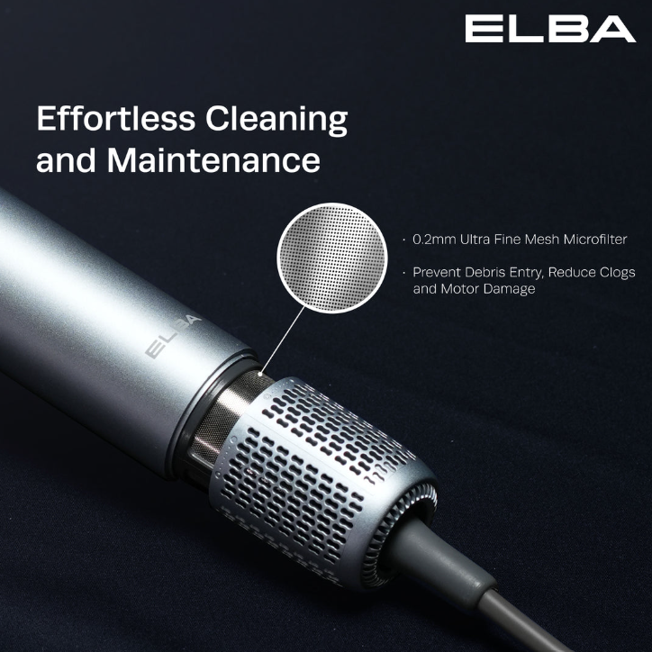 ELBA HAIR DRYER VOLANTE EHD-Q6663DC(SV)  - BLDC MOTOR, SILVER BLUE (1,600W)
