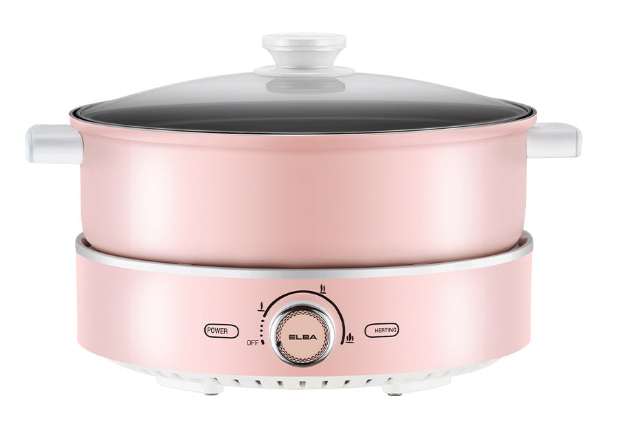 ELBA 5L MULTI COOKER WITH GRILL EMC-K5015(PK) - REMOVABLE NON-STICK POT, GRILL PAN