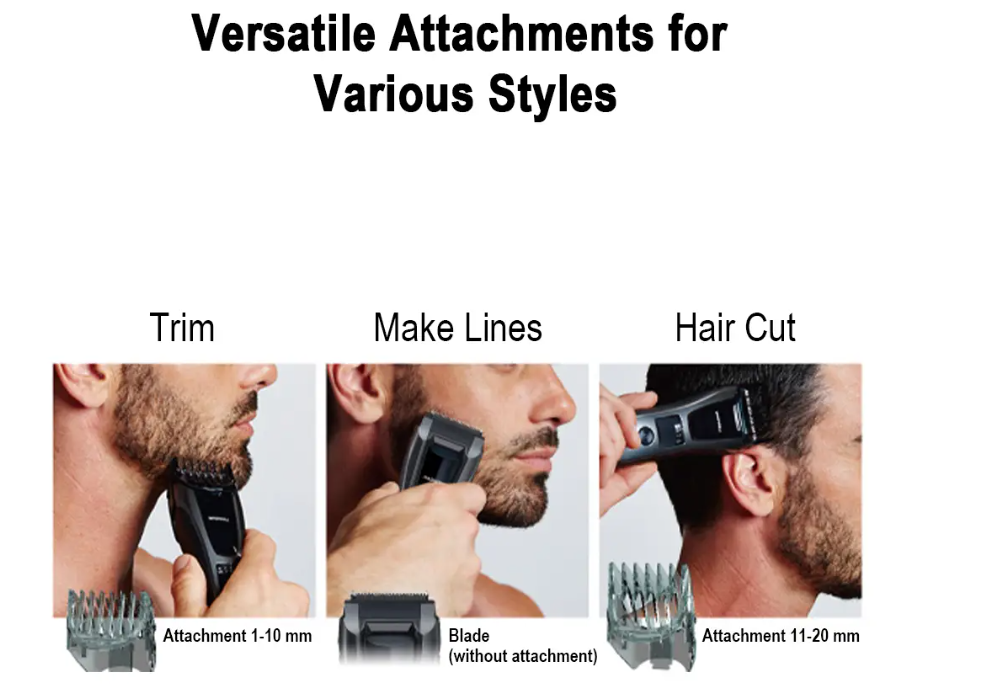 PANASONIC RECHARGEABE BEARD & HAIR TRIMMER ER-GB60-K451
