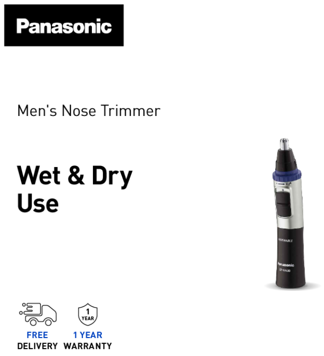 PANASONIC NOSE & EAR HAIR TRIMMER WITH VORTEX CLEANING SYSTEM ER-GN30-K541