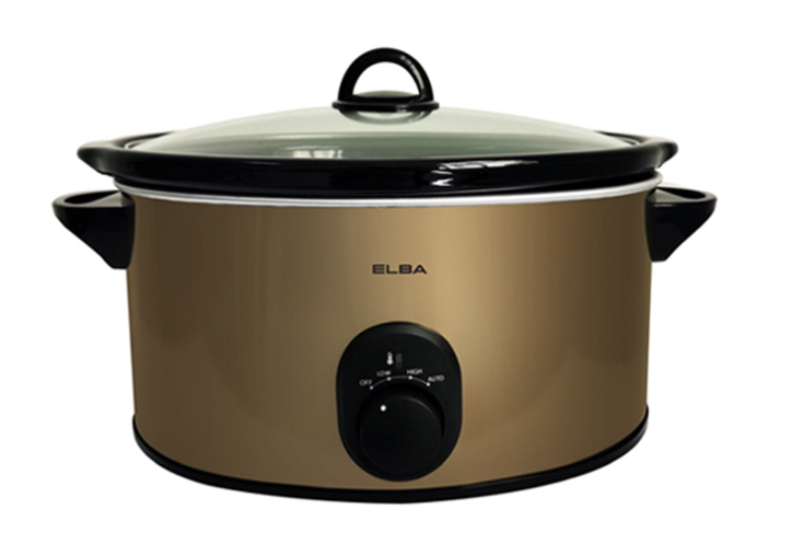 ELBA 6.5L SLOW COOKER ESCO-K6568(CP) - VARIABLE THERMOSTAT CONTROL (6.5L/300W)