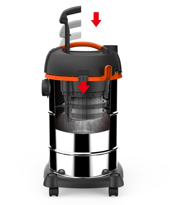ELBA WET & DRY VACUUM CLEABER EVC-H1231(SS) - HEPA FILTER, AIR BLOWING FUNCTION, SUCTION POWER : 190W (30L/1200W)