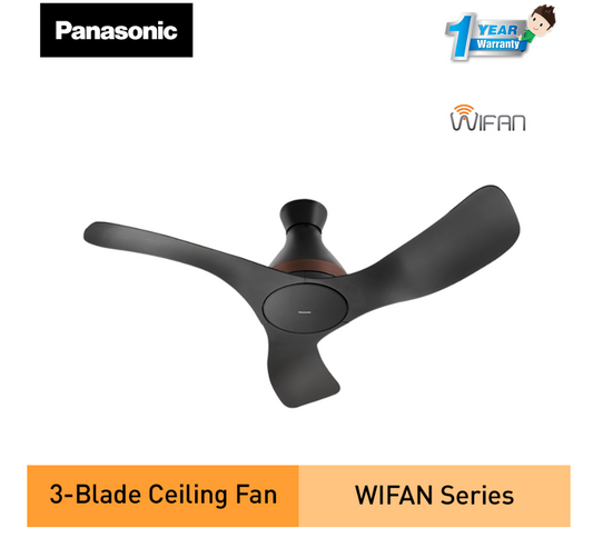 PANASONIC F-M12ECVBKH - Ceiling Fan WIFAN Wi-Fi 3-Blade (48 Inch)