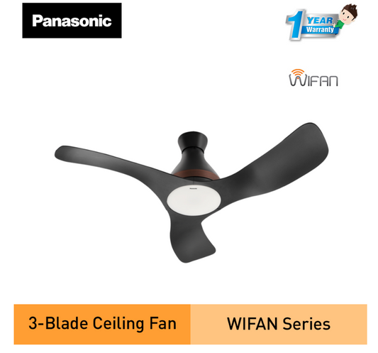 PANASONIC F-M12GCVBKH - Ceiling Fan WIFAN WIFI 3-Blade (48 Inch) With LED