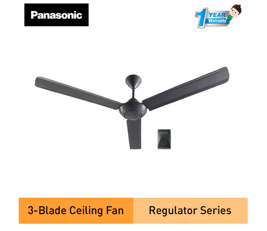 PANASONIC F-M15A0VBHH (DARK GREY) - CEILING FAN 3 BLADE REGULATOR (60 INCH)