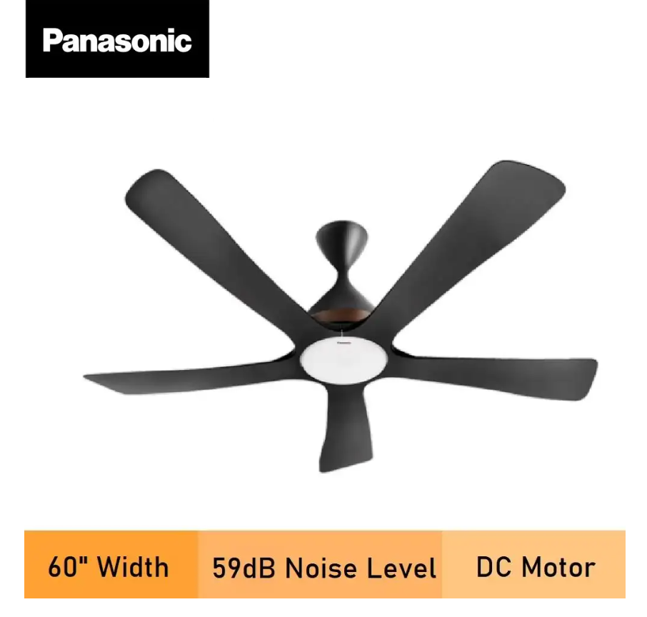 PANASONIC F-M15GCVBKSH - WIFAN Wi-Fi 5 BLADE CEILING FAN WITH LED