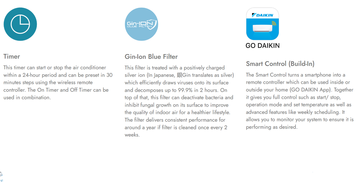 DAIKIN FTV85PBV1MF 3.0HP NON INVERTER AIR COND (Without installation)