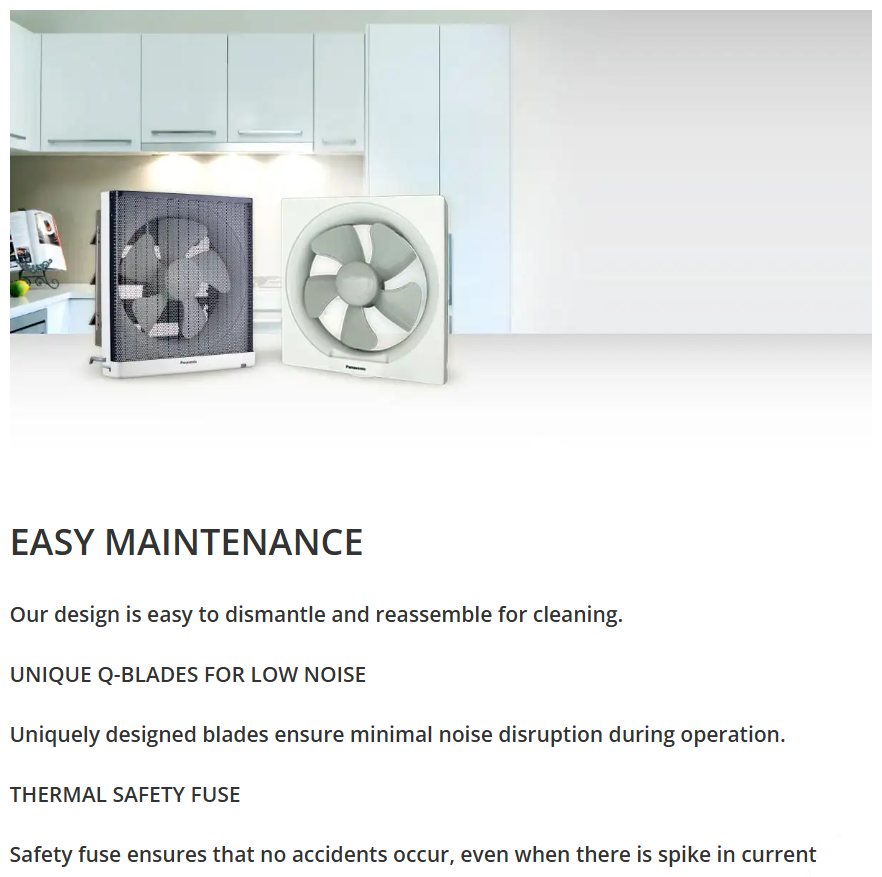 PANASONIC FV-20TGU603 - 8" CEILING EXHAUST VENTILATION FAN