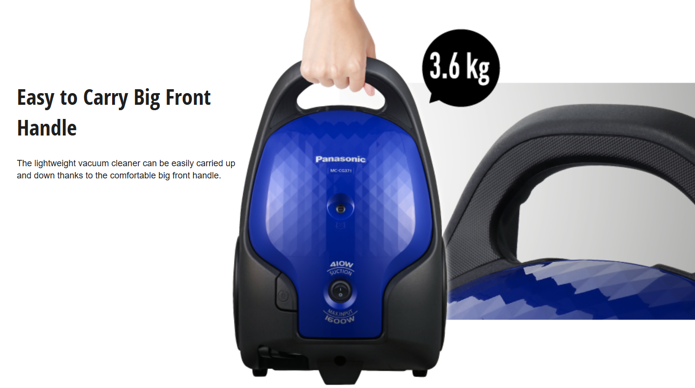 PANASONIC BAGGED VACUUM CLAENER MC-CG371AV47