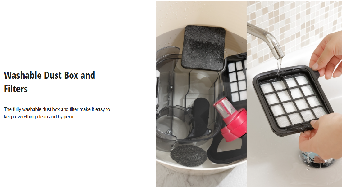 PANASONIC 2100W CYCLONE BAGLESS VACUUM CLEANER WITH HEPA FILTER MC-CL607RV47
