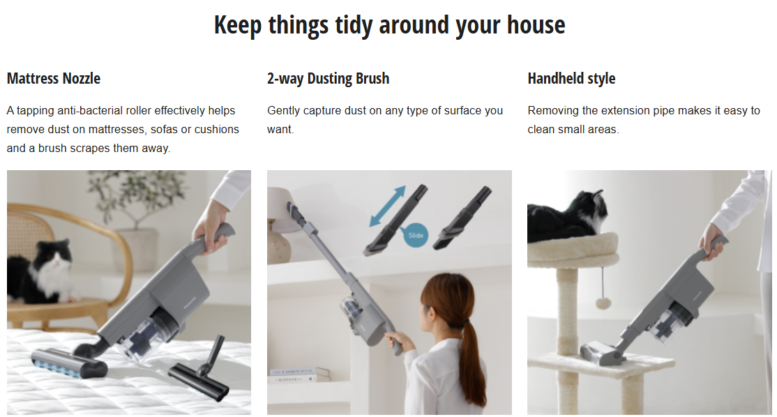 PANASONIC TANGLE FREE CYCLONE CORDLESS STICK VACUUM CLEANER MC-SB53KH147