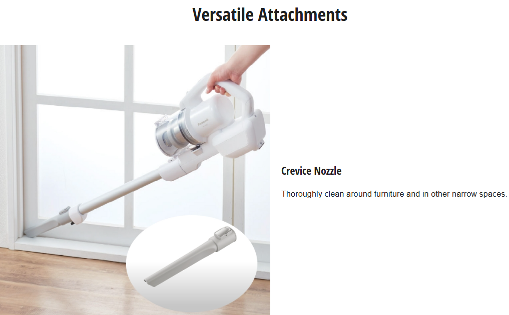 PANASONIC CORDLESS STICK VACUUM CLEANER MC-SBV01W147