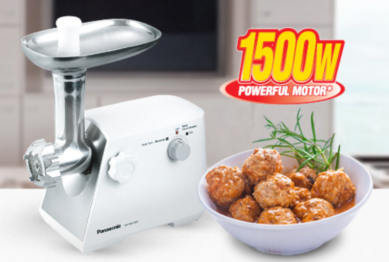 PANASONIC POWERFUL MOTOR 1500W MEAT GRINDER MK-MG1500WSL