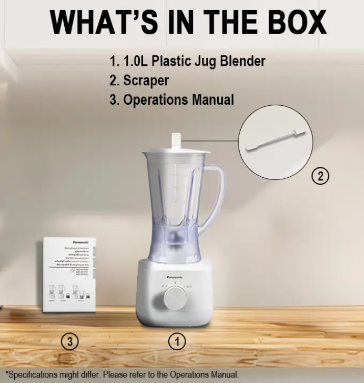 PANASONIC 1.0L PLASTIC JUG BLENDER MX-EP3101WSK