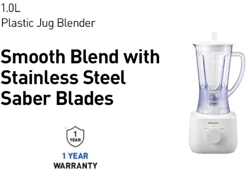 PANASONIC 1.0L PLASTIC JUG BLENDER MX-EP3101WSK