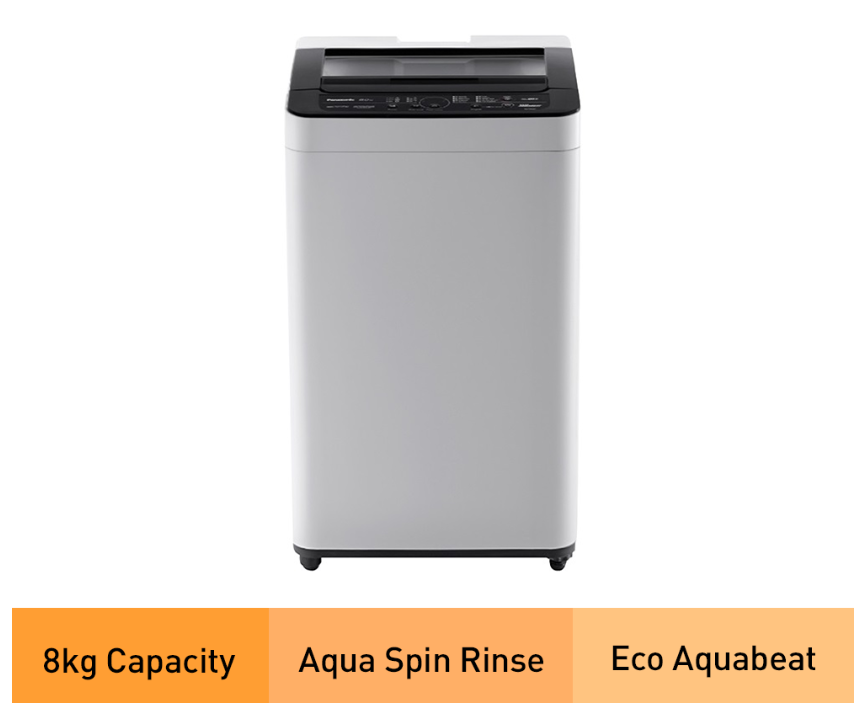 PANASONIC 8KG TOP LOAD WASHER NA-F80VB7HRT