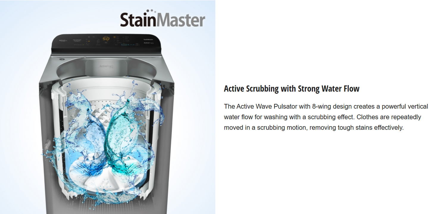 PANASONIC 9KG TOP LOAD WASHING MACHINE FOR STAIN CARE NA-F90A9DRT