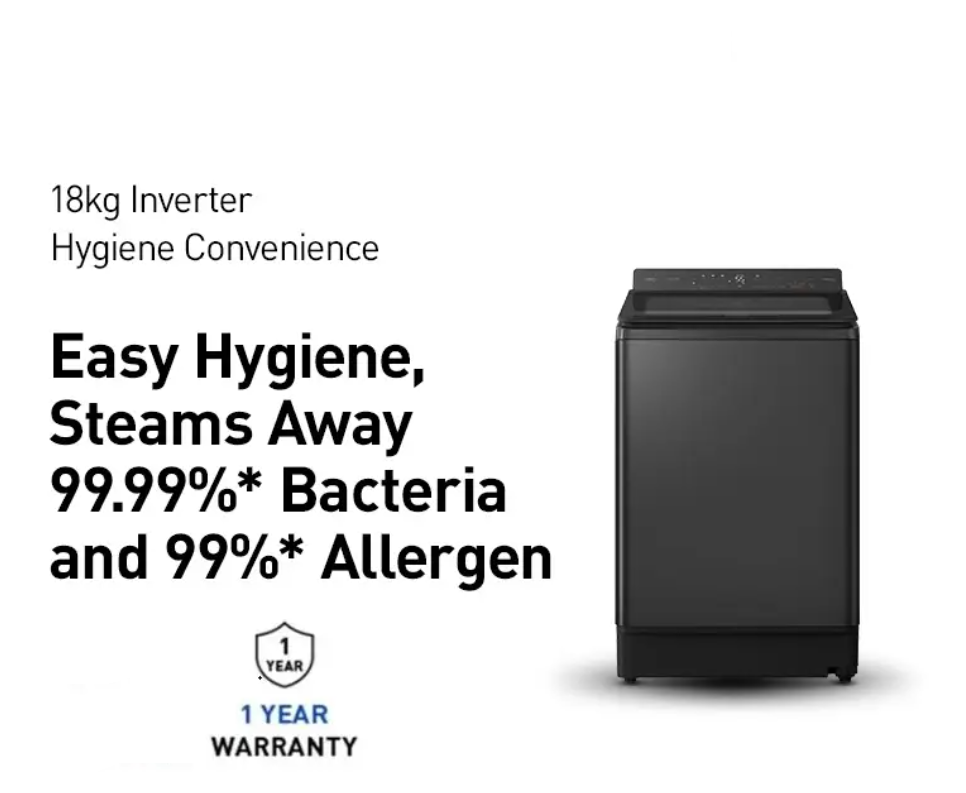 PANASONIC 18KG TOP LOAD WASHING MACHINE NA-FD180V3BT