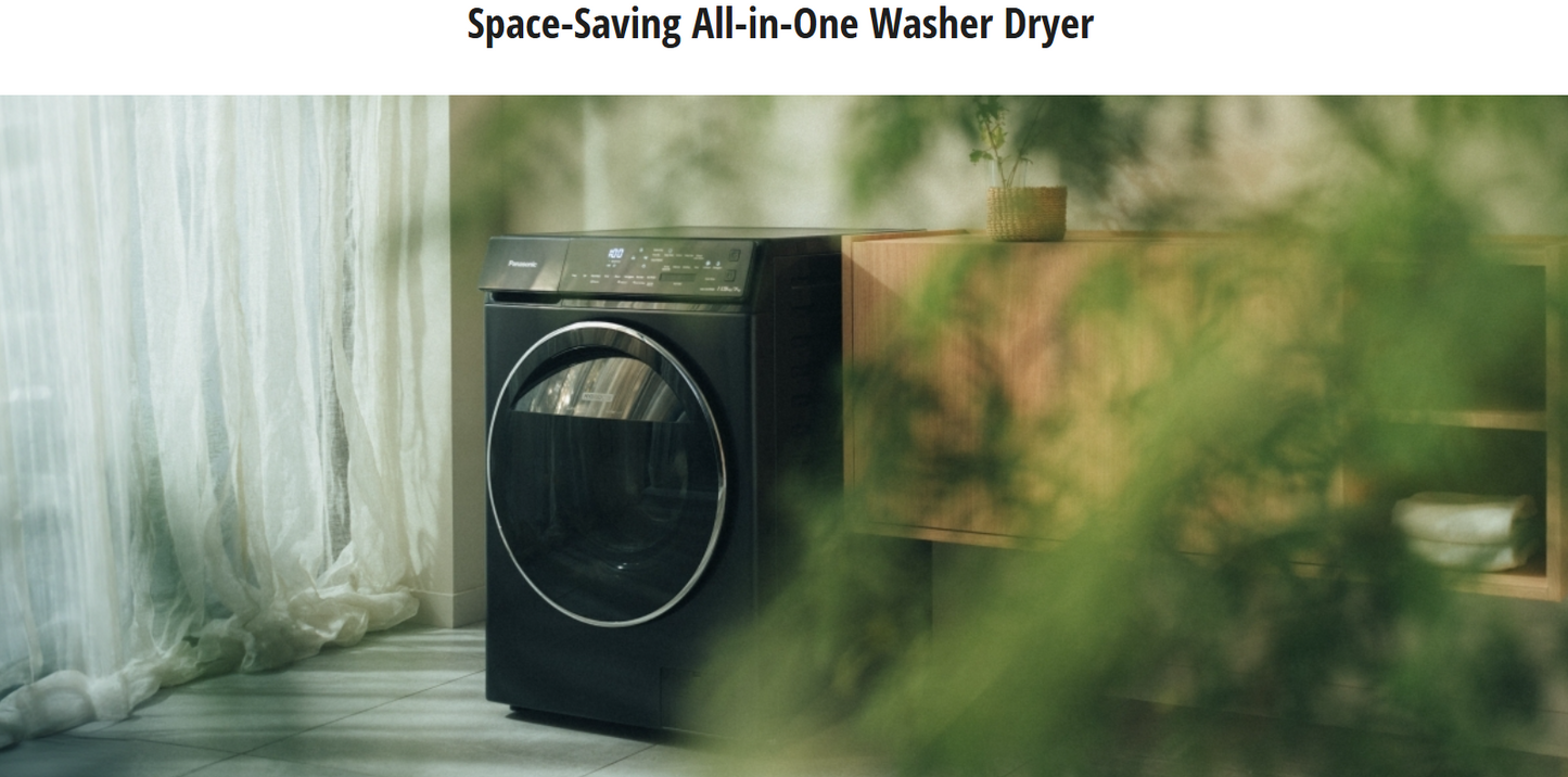 PANASONIC 11.5/7KG FRONT LOAD WASHING MACHINE WITH DRYER NA-S157FW1BM