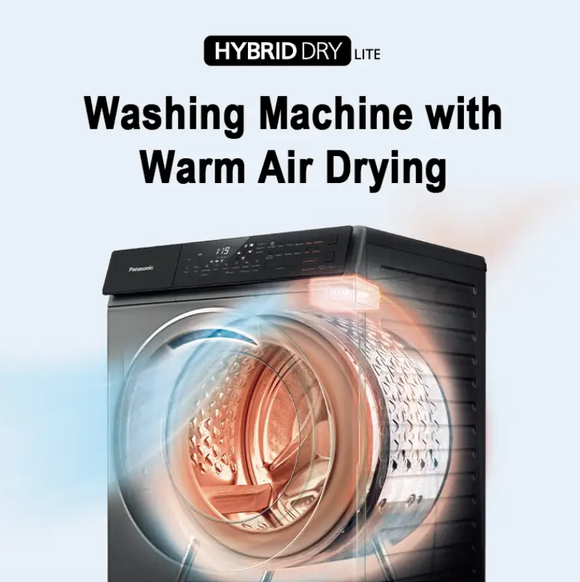 PANASONIC SMART APP+ & HYGIENE Dry ASSIST 10KG FRONT LOAD WASHING MACHINE NA-V10FR1BMY