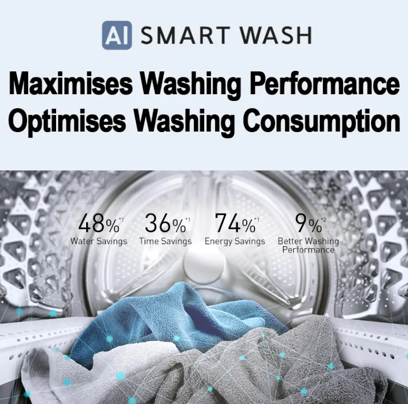 PANASONIC SMART APP+ & HYGIENE Dry ASSIST 10KG FRONT LOAD WASHING MACHINE NA-V10FR1BMY