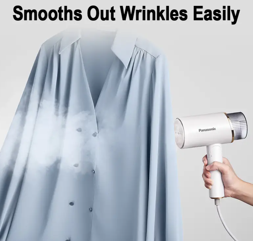PANASONIC 1300W LIGHTWEIGHT AND FOLDABLE HANDHELD GARMENT STEAMER NI-GHF025WSK