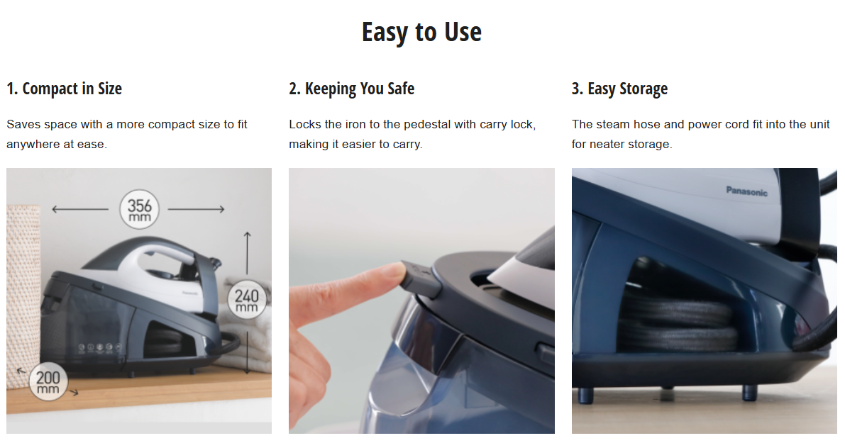 PANASONIC NI-GT150ASK PUMO TYPE STEAM GENERATOR IRON