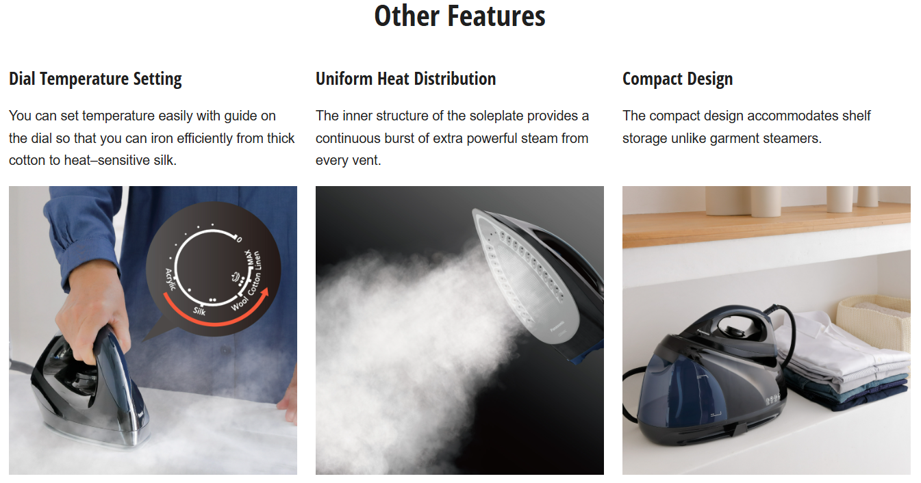 PANASONIC ANTI-CALC NI-GT200ASK STEAM GENERATOR IRON
