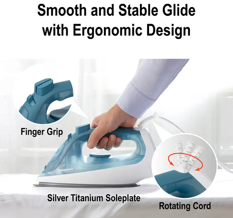 PANASONIC STEAM IRON WITH POWERFUL STEAM FOR QUICK & EASY IRONING NI-S430GSK