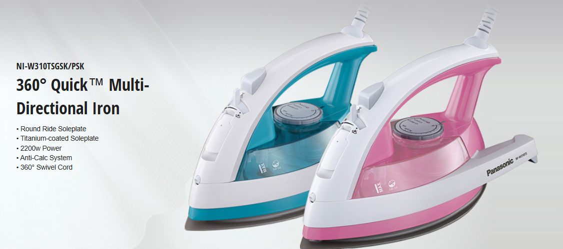 PANASONIC 360° Quick™ MULTI-DIRECTIONAL IRON NI-W310TSGSK/PSK