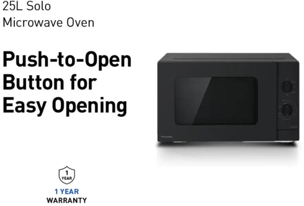 PANASONIC 25L SOLO MICROWAVE OVEN NN-SM33NBMPQ