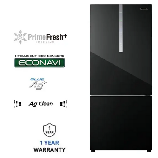 PANASONIC 2 DOOR BOTTOM FREEZER REFRIGERATOR NR-BX421WGKM GLASS DOOR SERIES