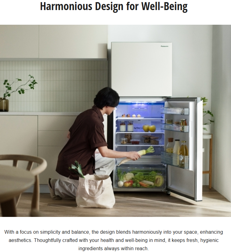 PANASONIC 366L INVERTER 2 DOOR REFRIGERATOR NR-TL381BWCM
