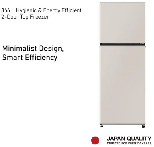PANASONIC 366L INVERTER 2 DOOR REFRIGERATOR NR-TL381BWCM