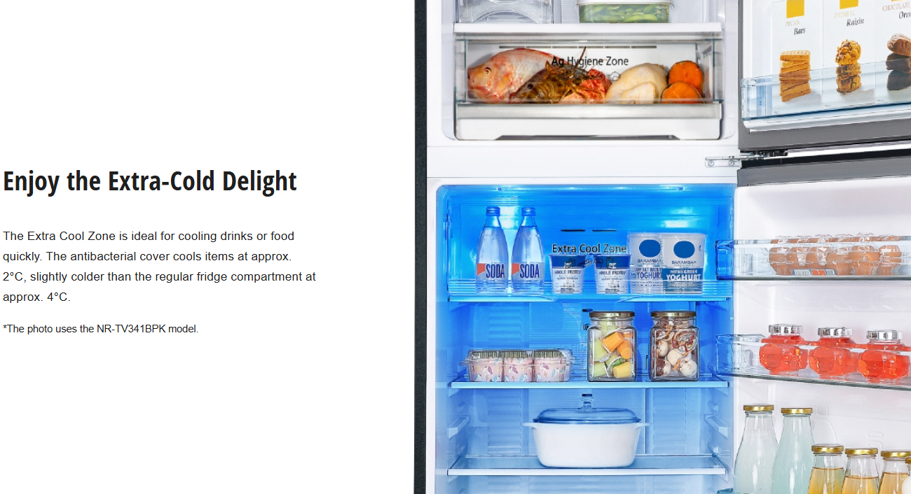 PANASONIC 450L 2 DOOR TOP FREEZER REFRIGERATOR NR-TX461CPKM