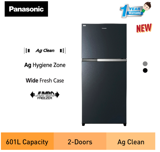 PANASONIC 610L INVERTER 2 DOOR REFRIGERATOR NR-TZ601BPKM