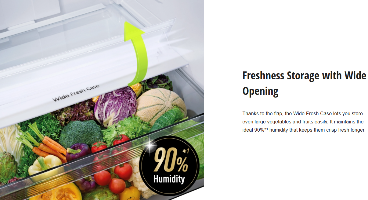 PANASONIC 610L INVERTER 2 DOOR REFRIGERATOR NR-TZ601BPSM