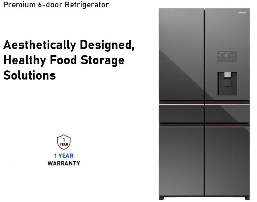 PANASONIC PREMIUM 6 DOOR REFRIGERATOR NR-WY720ZMMM