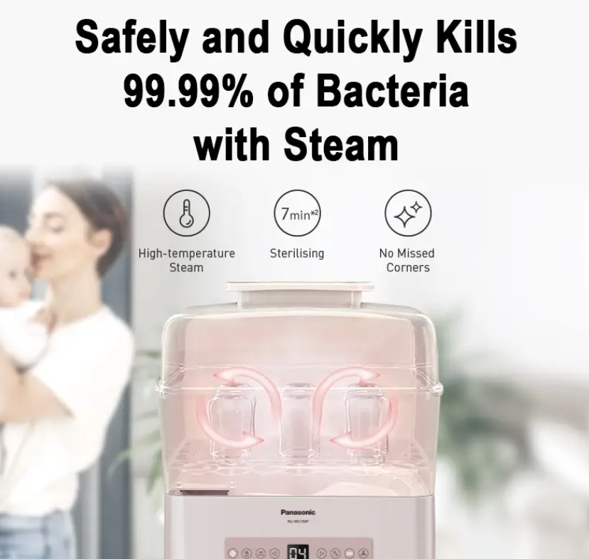 PANASONIC MILTIFUNCTIONAL BABY BOTTLE STEAM STERILIZER AND DRYER NU-MX100PMPQ