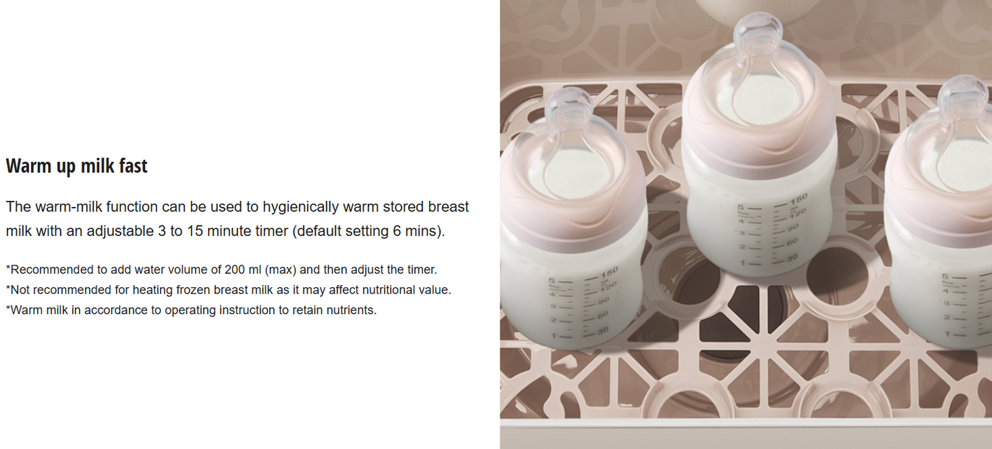 PANASONIC MILTIFUNCTIONAL BABY BOTTLE STEAM STERILIZER AND DRYER NU-MX100PMPQ
